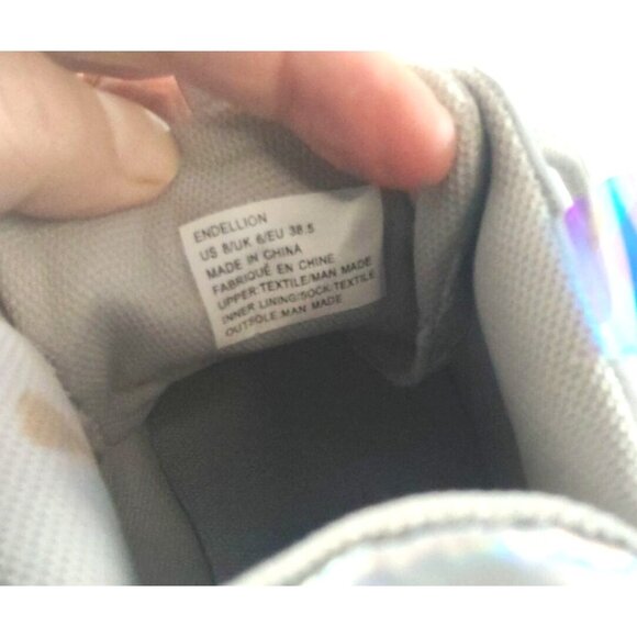 Shoedazzle Holographic Quilted Platform Iridescent High-Top Size 8 Sneakers - Picture 9 of 12